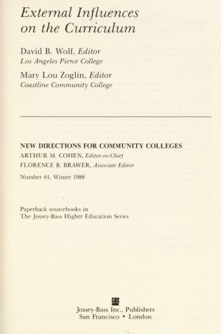 Cover of External Influences Curriculum 64