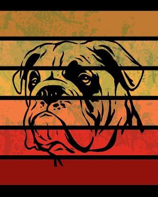 Book cover for Bulldog Retro Stripes Notebook