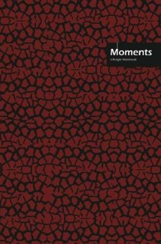 Cover of Moments Lifestyle, Animal Print, Write-in Notebook, Dotted Lines, Wide Ruled, Medium 6 x 9 Inch, 288 Pages (Ox-Red)