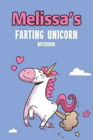 Cover of Melissa's Farting Unicorn Notebook