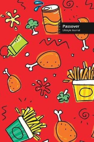 Cover of Passover Lifestyle Journal, Blank Write-in Notebook, Dotted Lines, Wide Ruled, Size (A5) 6 x 9 In (Red)