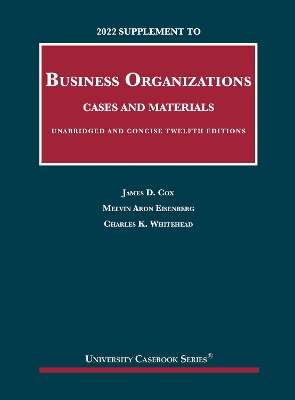 Cover of 2022 Supplement to Business Organizations, Cases and Materials, Unabridged and Concise