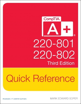 Book cover for CompTIA A+ Quick Reference (220-801 and 220-802)