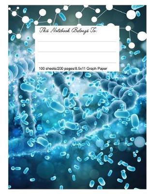 Book cover for Graph Paper Workbook, 5x5 Graph Ruled Paper, 8.5.X 11, DNA Medicine