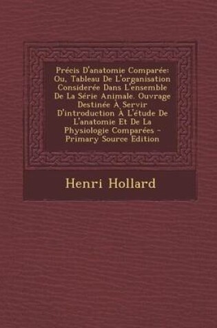 Cover of Precis D'Anatomie Comparee