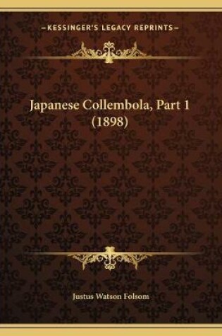 Cover of Japanese Collembola, Part 1 (1898)