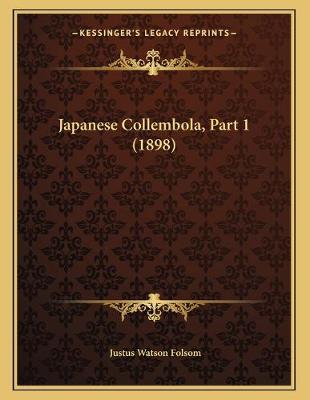 Book cover for Japanese Collembola, Part 1 (1898)