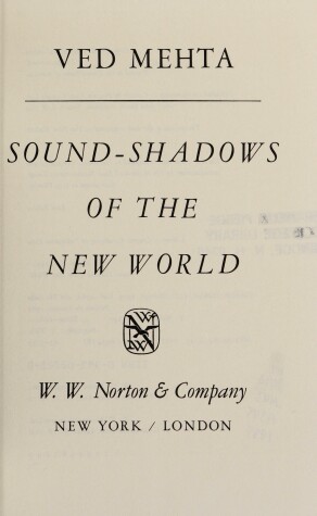 Book cover for SOUND SHADOWS OF NEW WORLD CL