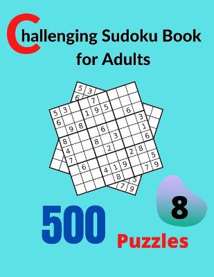 Book cover for Challenging Sudoku Book for Adults Volume 8