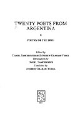 Cover of Twenty Poets from Argentina