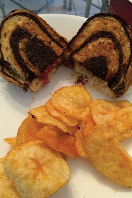 Book cover for A Reuben on Rye with Homemade Chips, for the Love of Food