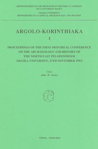 Cover of Argolo-Korinthiaka I