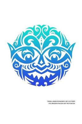 Book cover for Tribal Mask Hawaiian Art Pattern Polynesian Maori Art Notebook