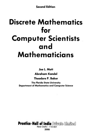 Cover of Discrete Mathematics for Computer Scientists and Mathematicians