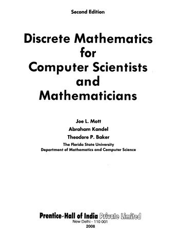 Book cover for Discrete Mathematics for Computer Scientists and Mathematicians