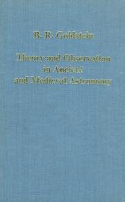 Book cover for Theory and Observation in Ancient and Mediaeval Astronomy