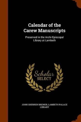 Cover of Calendar of the Carew Manuscripts
