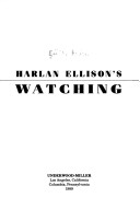 Book cover for Harlan Ellison's Watching Loth