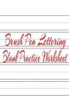 Book cover for Brush Pen Lettering Blank Practice Worksheet