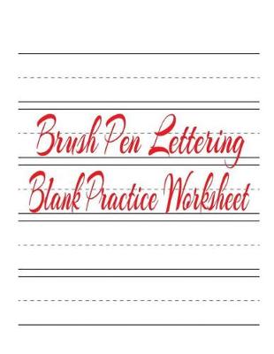 Cover of Brush Pen Lettering Blank Practice Worksheet