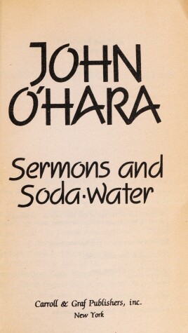 Book cover for Sermons and Soda-Water