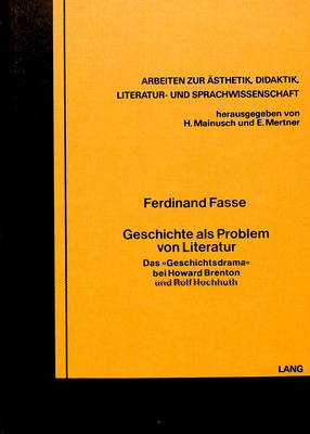 Cover of Geschichte ALS Problem Von Literatur