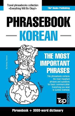 Book cover for English-Korean phrasebook and 3000-word topical vocabulary