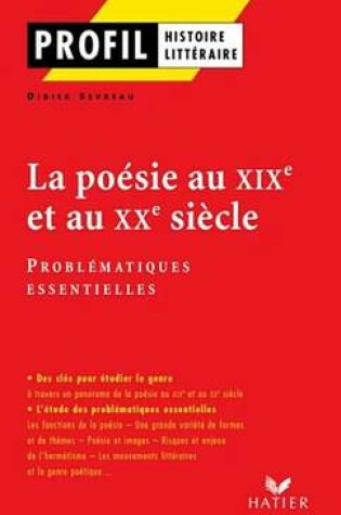 Cover of Profil - La Poesie Au Xixe Et Au Xxe Siecle