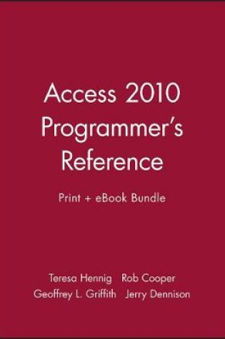 Cover of Access 2010 Programmer's Reference Print + eBook Bundle
