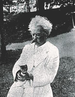 Book cover for Mark Twain with Kitten Sketchbook & Journal