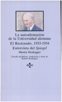 Book cover for La Autoafirmacion de La Universidad Alemana