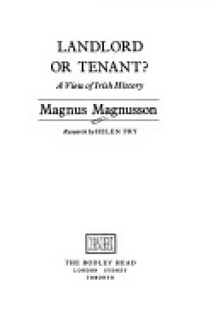 Cover of Landlord or Tenant?