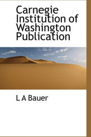 Cover of Carnegie Institution of Washington Publication