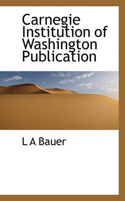 Book cover for Carnegie Institution of Washington Publication