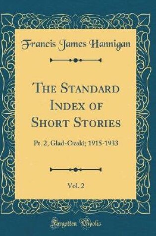 Cover of The Standard Index of Short Stories, Vol. 2