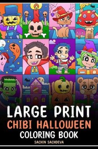 Cover of Large Print Chibi Halloween