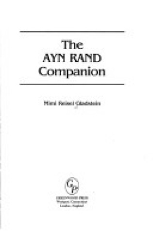 Cover of The Ayn Rand Companion