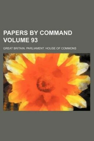 Cover of Papers by Command Volume 93