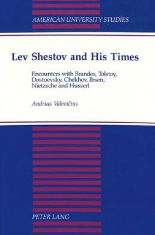 Cover of Lev Shestov and His Times