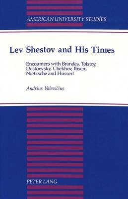 Book cover for Lev Shestov and His Times