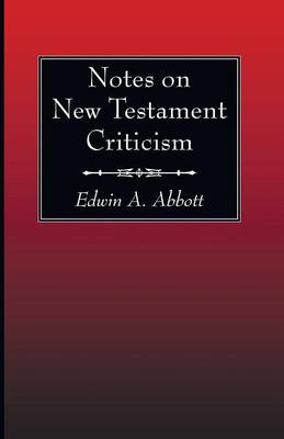 Cover of Notes on New Testament Criticism