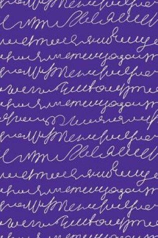 Cover of Journal Notebook Scribbly Writing White and Purple