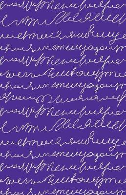 Cover of Journal Notebook Scribbly Writing White and Purple