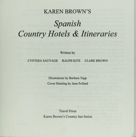 Book cover for Karen Brown's Spanish Country Inns and Itineraries