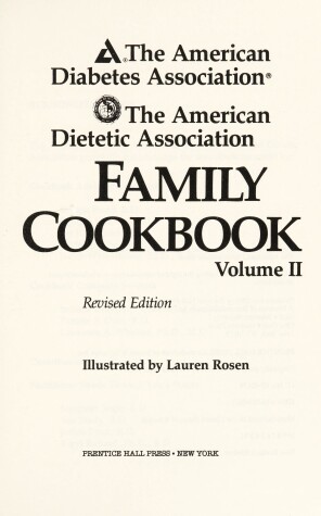 Cover of American Diabetes Association and American Dietetic Association Family Cookbook