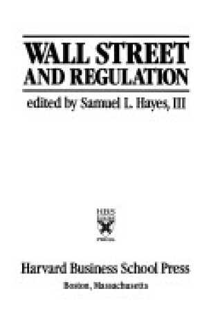 Cover of Wall Street and Regulation