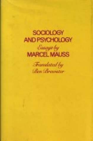 Cover of Sociology and Psychology