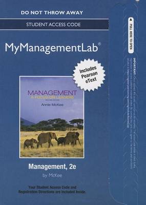 Book cover for NEW MyLab Management with Pearson eText -- Access Card -- for Management