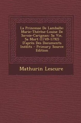 Cover of La Princesse de Lamballe