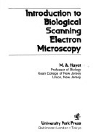 Cover of Introduction to Biological Scanning Electron Microscopy